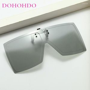 Sonnenbrille Männer Übergroße Clip-On Polarisierte Optische Gläser Clip Pochromic Cut Spiegel Brillen Anti-UV Fahren