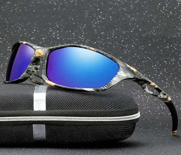 Gafas de sol Hombres Polarizados Diseño de marca Marco de camuflaje conductor de lentes solares machos Square Ev400 Shades8110706