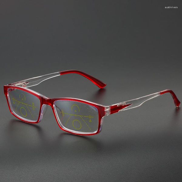 Lunettes de soleil hommes lunettes de lecture multifocales presbytes double usage Zoom anti-bleu printemps jambe progressive femmes