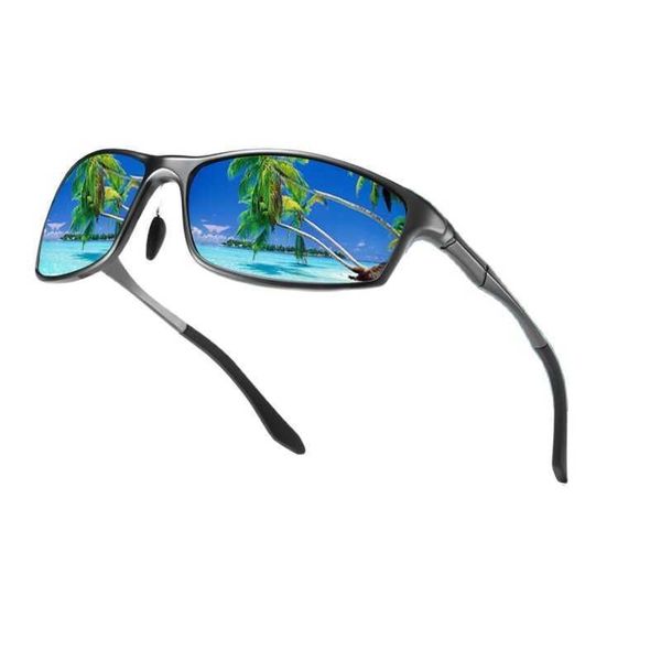Gafas de sol para hombre Gafas de sol polarizadas con protección UV de aluminio y magnesio de marco completo 6535 W0407