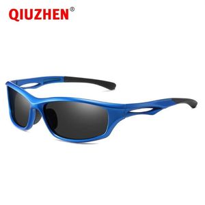 Lunettes de soleil Enveloppement pour hommes autour des sports polarisés pour les athlètes qui courent avec un cadre TR90 et des verres de soleil anti-UV polarisés 22681