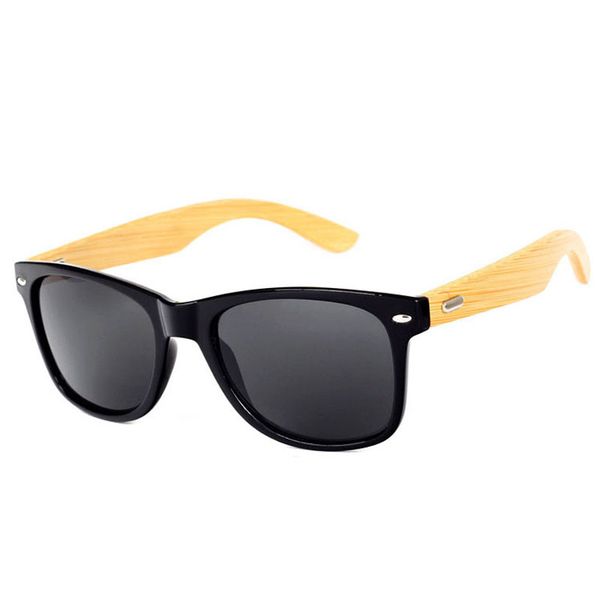 Lunettes de soleil pour femmes hommes lunettes de soleil Vintage miroir lunettes de soleil mode bambou naturel lunettes de soleil lunettes de soleil design de luxe 5J0T52