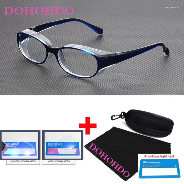 Gafas de sol Hombres Vintage Classic Anti Blue Light Glasses Square Bloqueo de anteo