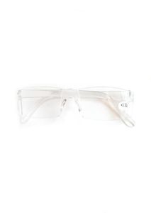 Lunettes de soleil Men Femmes Clear Rimless Lunettes de lecture Résine Presbyopie Lecteur Eyeglass Frame en plastique Gafas 10 20 à 40 0056122696