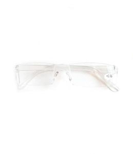 Lunettes de soleil Men Femmes Clear Rimless Lunes de lecture Resin Presbyopie Reader Eyeglass Frame Plastic Gafas 10 20 à 40 0052682046