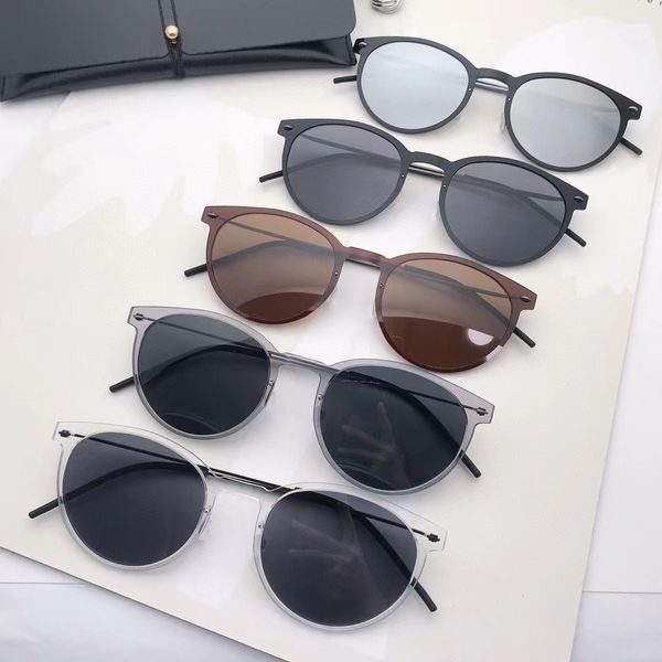 Gafas de sol Hombres Mujeres Diseñador Gafas de sol de lujo Gafas para hombre Sombras al aire libre Pequeño marco de titanio Moda Clásico Señora Gafas de sol Espejos Alta calidad para mujer