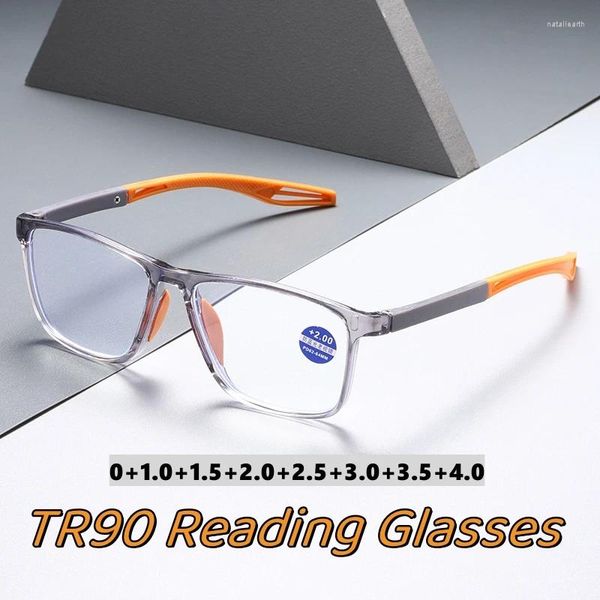 Lunettes de soleil hommes Femmes Transparentes Lunettes de lecture Trendy Fashion haute définition Far Sight Eyeglass Unisex Tr90 Square Sports Eyesar