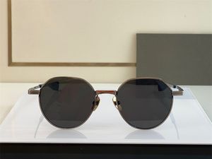 Gafas de sol para hombre diseñador de marca retro redondo vintage gafas de sol mujer moda metal vacaciones irregular hexágono forma gafas marco dorado lente ultravioleta 150