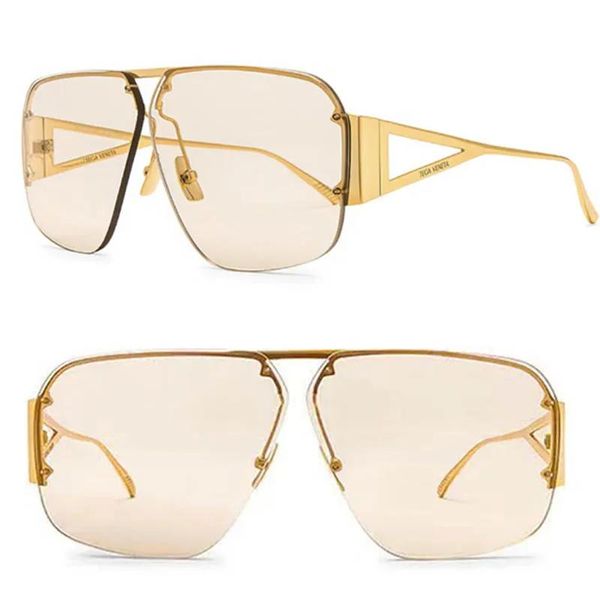 Gafas de sol para hombre Classic Aviator Sunclasses BV1065S Diseñador para mujer Marco rectangular de metal Retro Casual Gafas de sol graduadas Pesca Golf GlY454