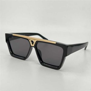 Gafas de sol Hombres Hombres Gafas Estilo de evidencia Anti-ultravioleta Clásico Retro Cuadrado Acetato Marco negro Exudar declaración Apelación Caja aleatoria