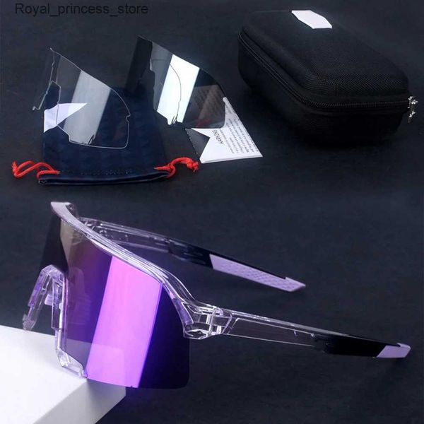 Gafas de sol Gafas de sol para hombre para% S3 Gafas de bicicleta violetas Gafas en forma de cruz de motocicleta Gafas de bicicleta TR90 Gafas de seguridad anti carretera Q240226