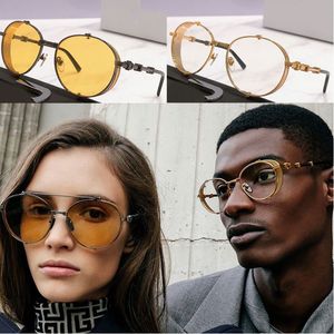 Zonnebril Mens Womens Metalen Frames Mode Winkelen Party Beach Outdoor Rijden Mannen en Vrouwen Bril Ontwerper Kleine Spiegelpoten Topkwaliteit met originele doos