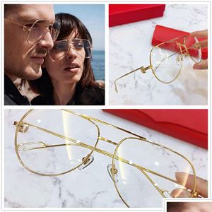 Zonnebril Metalen Vintage Vrouwen Luxe Designer Mode Oog Transparante Bril Helder Glas Brillen Bijziendheid Presbyopie Recept Dhlmh