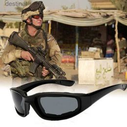 Lunettes de soleil Lunettes de moto militaires lunettes de soleil polarisées de l'armée pour la chasse tir Airsoft lunettes hommes Protection des yeux coupe-vent MotoL231219
