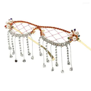 Gafas de sol Mosengkw Gafas con tachuelas de diamantes sin lentes Cadenas de cadena Decoración de malla Pografía Fiesta de baile
