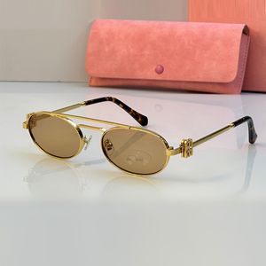 zonnebril mui mui bril dames zonnebril luxe ovale zonnebril Moderne verfijning Debutante stijl Dubbele brug ontwerp goed materiaal klein frame bril