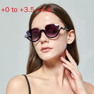 Lunettes de soleil Lunes de lecture progressive multifocal Men Femmes Pochromic Presbype Half-Frame Ajustement automatique Eyewear NX240Q