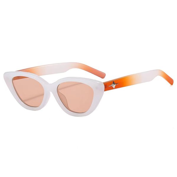 Lunettes de soleil New Europe et les États-Unis Cat Eye Lunettes de soleil Femelle Concave Modèle Sunglasses Ins Spicy Girl Fashion Net Red Trend Sungass