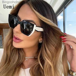 Gafas de sol New Fashion Brand Designer Irregular Square Gafas de sol para mujeres Men Retro Modern Cat Eye Ladies Gastes Sun Insended Shadesl231225