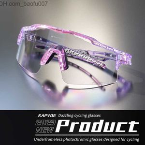 Gafas de sol Nuevas gafas de sol de bicicleta Kapvoe fotocromáticas para hombres, mujeres, deportes, carreteras de velocidad, bicicletas de montaña MTB, gafas Z230719