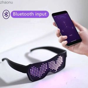 Gafas de sol Nuevas vasos LED LED Bar Disco Bar dinámica Flash Flak Led Raves Bluetooth Aplicación Iluminación personalizada USB Chargingxw