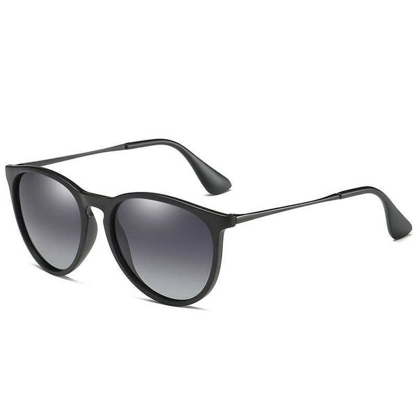 Gafas de sol Nuevo Retro Clásico Redondo Gafas de sol polarizadas Moda Hombres Mujeres Dazzle Pink Lujo Vintage Marco negro Espejos Gafas de sol UV400 G230225