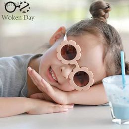 Gafas de sol Nuevo girasol redondea lindas gafas de sol para niños Uv400 Adecuado para niños y niños Gafas de sol lindas Oculos de sol para niños WX