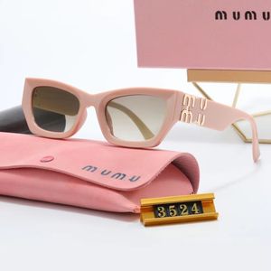 Lunettes de soleil New Trendy Miu Designer Butterfly Lunettes de soleil de luxe pour femmes Sunglass Pink Circle Uv400 Personnalité Hommes Rétro Premium Lunettes Hot Cat Eye