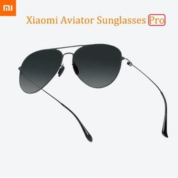 Lunettes de soleil NOUVEAU Xiaomi Mijia Aviator Lunettes de soleil Pro Block UV antireflet Cadre ultra-mince en acier inoxydable Pour Voyage en plein air Homme Femme