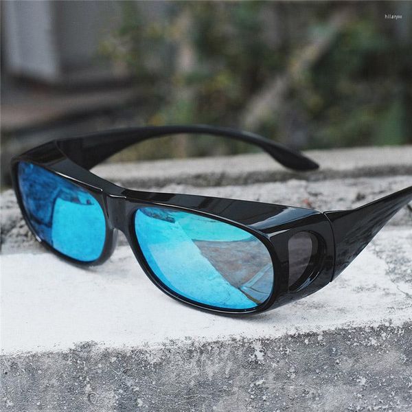 Lunettes de soleil Vision nocturne femmes luxe hommes marque miroir argent noir lentille claire une pièce Punk Gafas nuances myopie lunettes ajustées