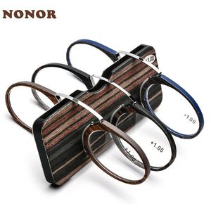 Lunettes de soleil NONOR hommes femmes loupe pince-nez Portable sans bras lunettes de lecture TR90 ultraléger avec boîte 1 0 1 5 à 3 0 230629