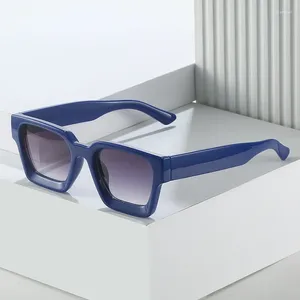 Zonnebril NYWOOH Fashion Vintage Vrouwen Merk Designer Vierkante Zonnebril 2023 Shades UV400 Trend Brillen Mannen Zwart Blauw Spiegel