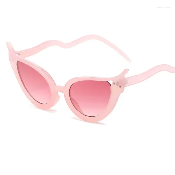 Gafas de sol NYWOOH Moda para mujer Ojo de gato Diseñador Decoración Gafas de sol Damas Ins Hip Hop Gafas Sombras Espejo