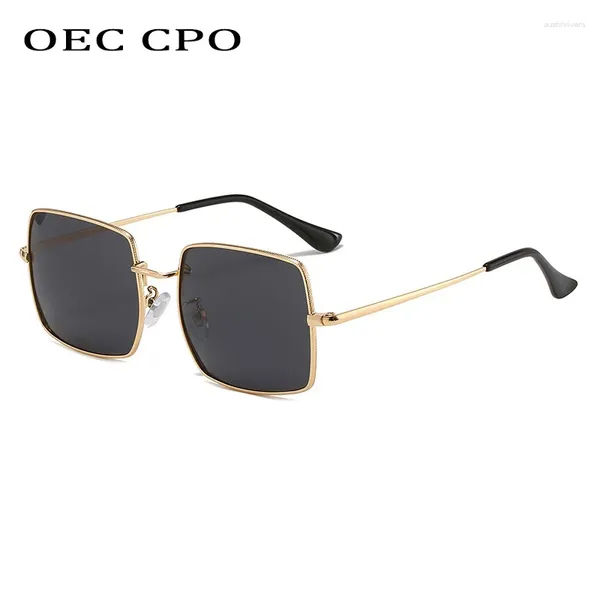Lunettes de soleil OEC CPO Fashion Square Men Brand Designer Vintage Metal Sun Sunes For Women Retro Travel UV400 Eyewear OCULOS