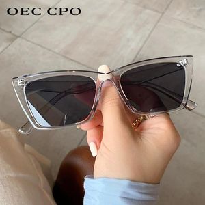 Lunettes de soleil OEC CPO Vintage Square Femmes Brand Fashion Punk Ladies Small Frame Eyeglass Retro Femme Eyewear UV400