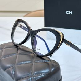 Zonnebrillen van vrouwen Chanells-bril CH3405 Eye Cat Eyewear Acetaatframe Klassieke brillen Goggle Hoge kwaliteit zonnebril voor man en vrouw Chanelsunglass 601