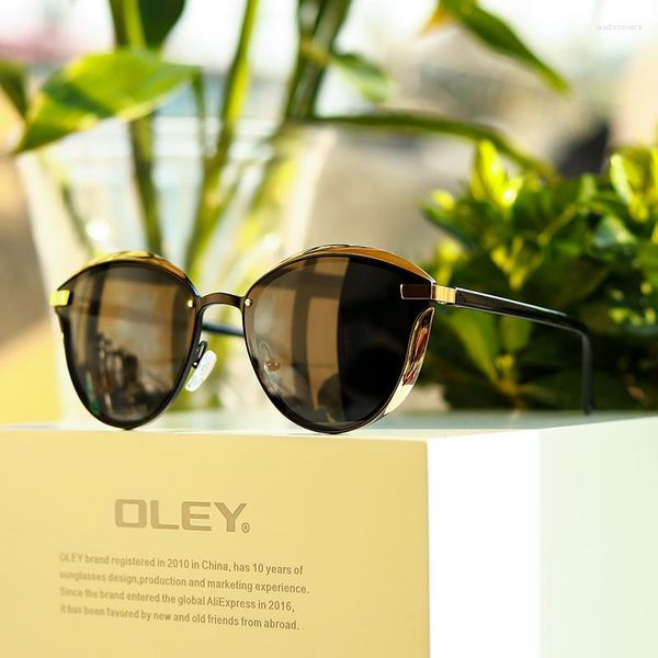 Lunettes de soleil OLEY 2023 polarisées pour femmes Design de luxe dames lunettes de soleil élégantes Protection UV400 mode lunettes œil de chat