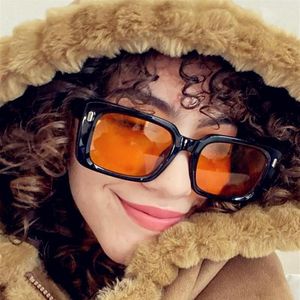 Zonnebrillen Olopky 2022 vierkante vrouwen brillentinten voor vintage oranje punkglazen HOMBRE LENTES DE SOL MUJER2720