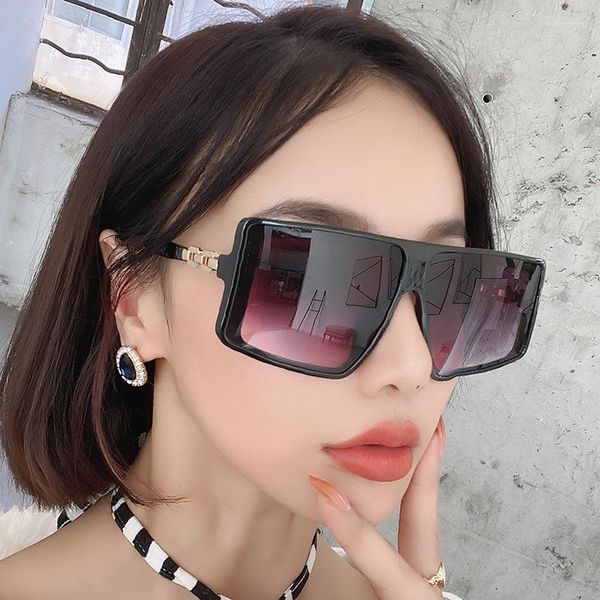 Lunettes de soleil une pièce chaîne jambe hommes femmes luxe Vintage Design mâle femme voiture conduite lunettes de soleil miroir lunettes nuances 2023