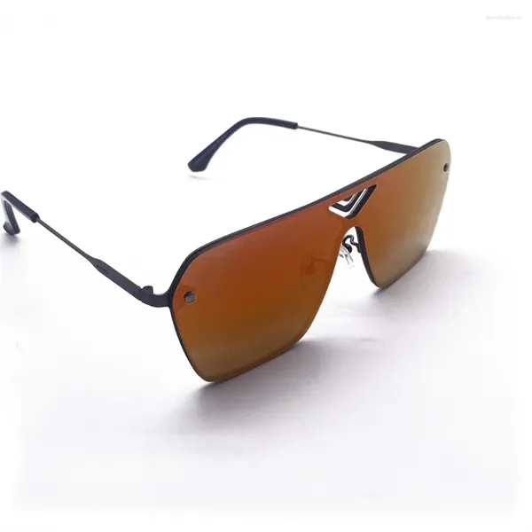 Lunettes de soleil Orange Red Eyeglass Frames Y2K Accessoires pour hommes Lentures d'été Vêtements de femmes UV400