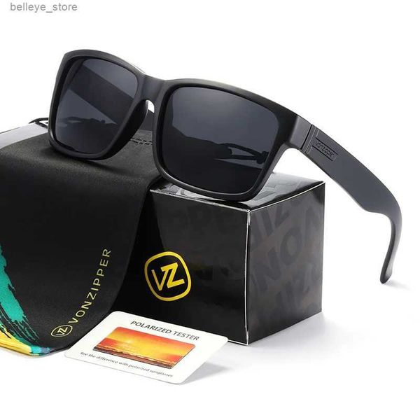 Gafas de sol Marca original VZ Vonzipper Gafas de sol polarizadas cuadradas ELMORE Gafas de sol deportivas para hombre UV400 Recubrimiento del conductor Mujeres Sombras OculosL240124