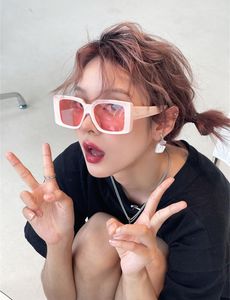 Zonnebril origineel ontwerp 2023 zomer hoge kwaliteit Y2k trend roze voor damesmode zonnebrandbril verkopen gratis post