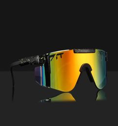 Gafas de sol originales para hombres y mujeres Gafas deportivas de gran tamaño Calidad ANSI Z871 UV400 Lentes Gafas de sol con Box5926434