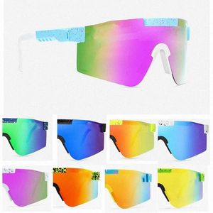Lunettes de soleil Original Pits VIPERS Sport google TR90 lunettes de soleil polarisées pour hommes/femmes lunettes coupe-vent en plein air 100% UV lentille miroir cadeau Q8t