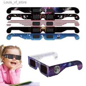 Lunettes de soleil Autres accessoires A/V Lunettes de sécurité pour éclipses solaires Lentille d'éclipse solaire plein cadre pour une visualisation directe du soleil H240316