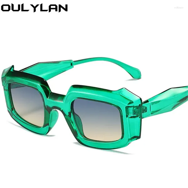 Lunettes de soleil oulylan 2024 Designer de marque vintage des verres de soleil irréguliers de la marque de soleil.