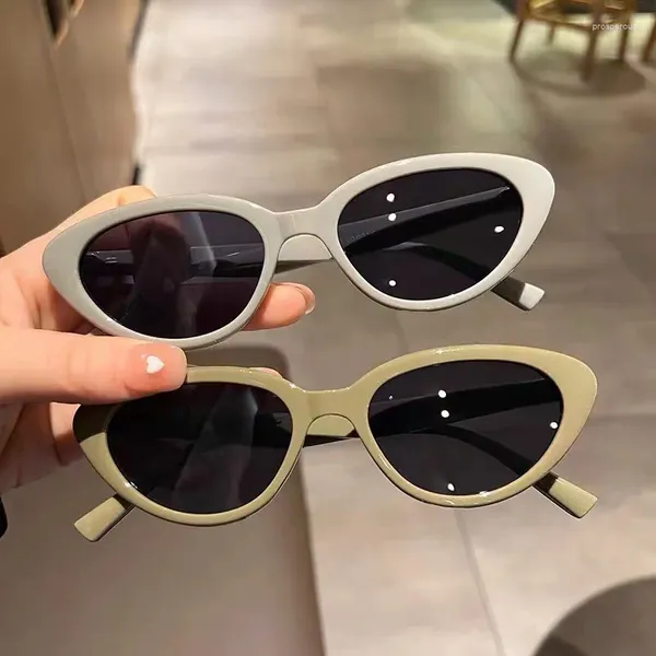 Gafas de sol Oulylan pequeño ojo de gato para mujeres Vintage marca diseñador señoras gafas de sol sombras femeninas UV400 gafas