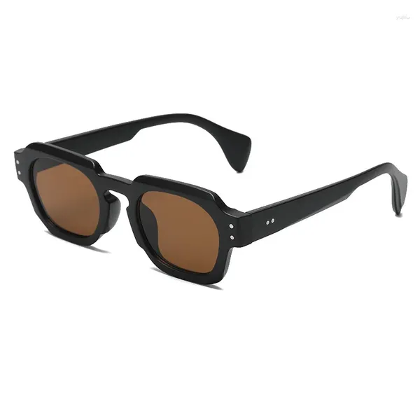 Gafas de sol Oulylan Pequeño redondo Hombres Mujeres 2023 Marco de diseñador Gafas de sol Hombre Negro Amarillo Gafas UV400