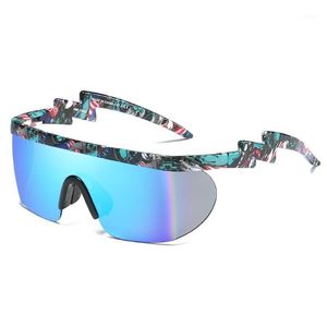 Zonnebrillen buiten winddichte gepolariseerde vrouwen mannen sport brillen broedbril 2 lens met niet-slip neus gafas de sol feminino 294X