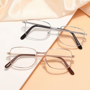 Zonnebril Ovale Metalen Leesbril Clear Lens Mannen Vrouwen Verziend Optische Spektakel Brillen Recept 1.0 Tot 4.0